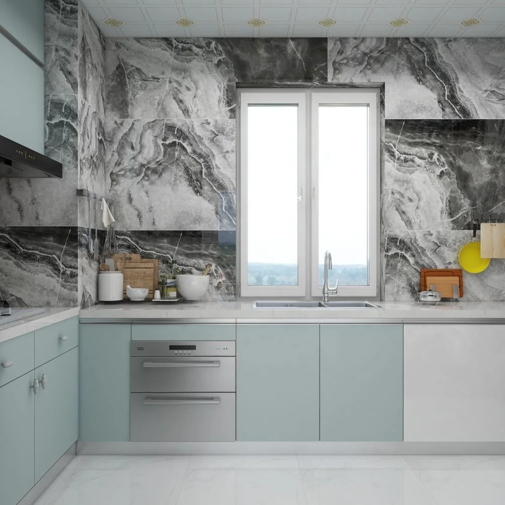 Гостиная Azulejos De Porcelana глазурованная керамическая напольная мраморная плитка 600x1200 черный