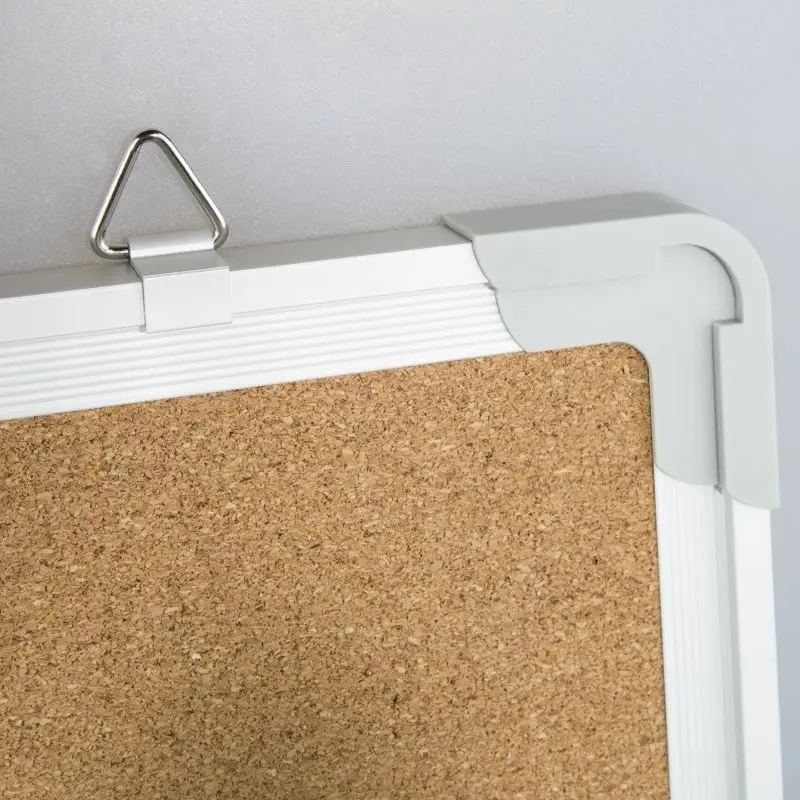 OEM Cork Bulletin Combo Board for Home Office Small Wall Hanging Whiteboard with Aluminum Frame Memo Pin Planning Tackboard