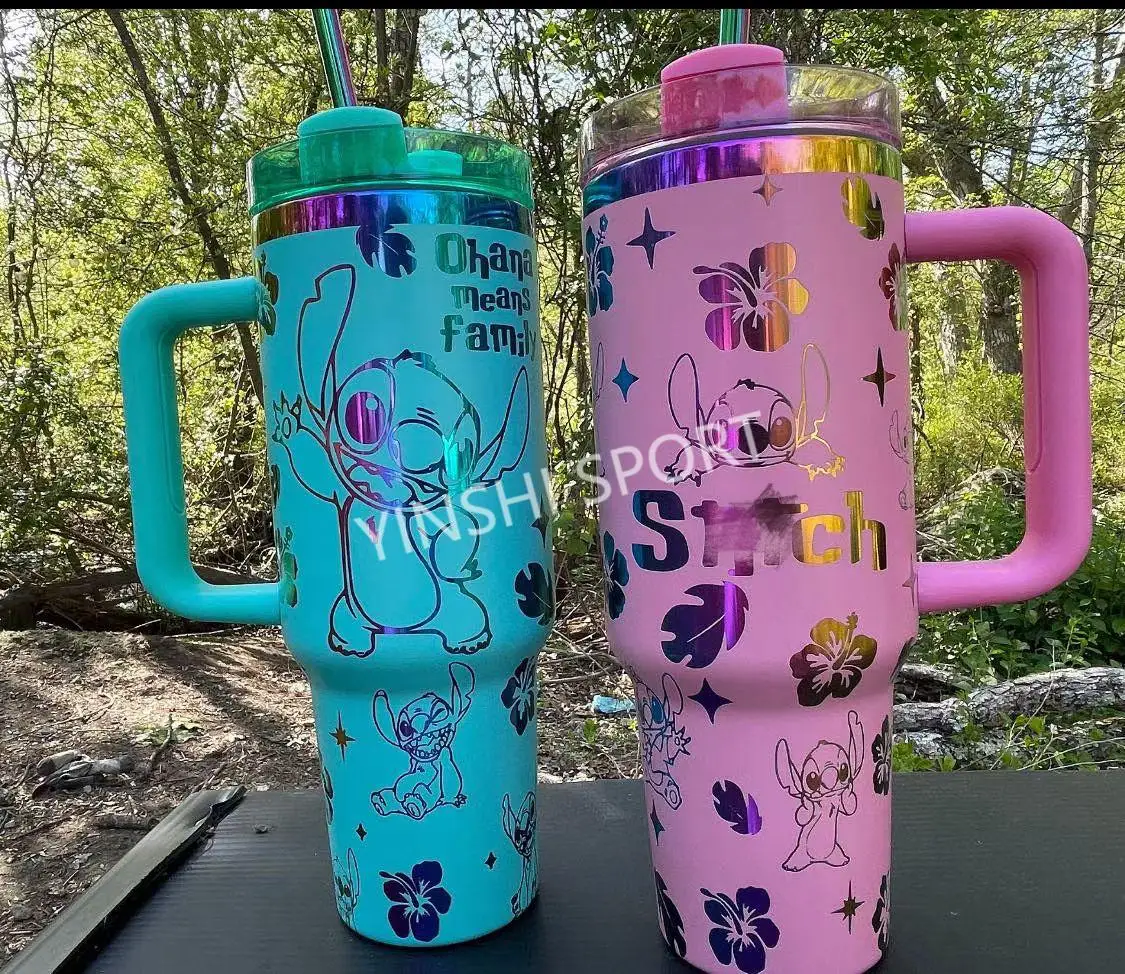 Wholesale hello cat Kit cat 30 Oz 40 Oz Stainless Steel Engraved Cartoon Thermos Cup Car Home Travel Double-layered Coffee Cup