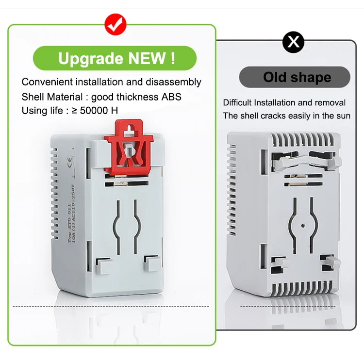 110-220VAC small Din Rail install NC function KTO 011 thermostat for power distribution cabinet