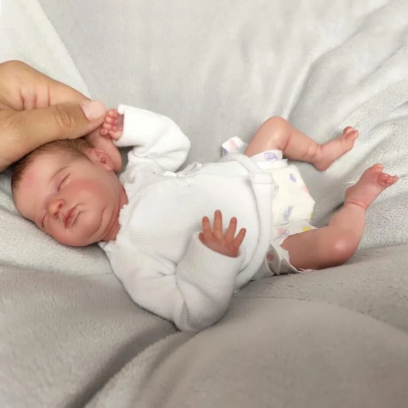 Reborn Baby Dolls Lifelike Doll Toy Soft Silicone Cloth Body 10inches Realistic Newborn Boy Girl For Gift