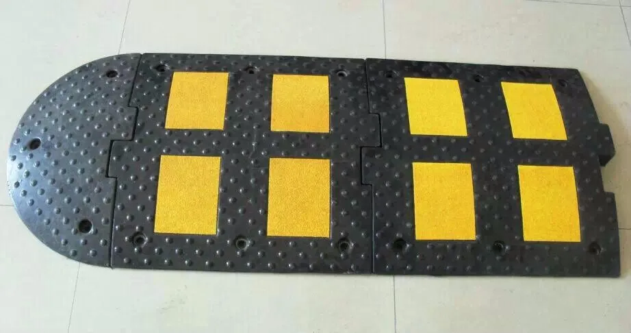 CE Rosh certificated rubber road hump 500*500*50mm, Speed bump