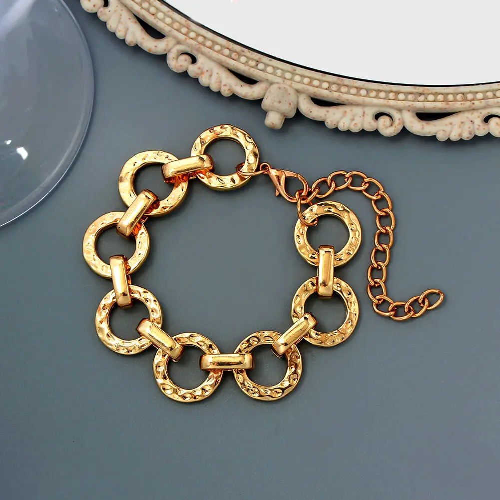 2021 Luxury Alloy Chain Bracelets Bangles Gold Plated Adjustable Jewelry Custom Bracelet Women Girl