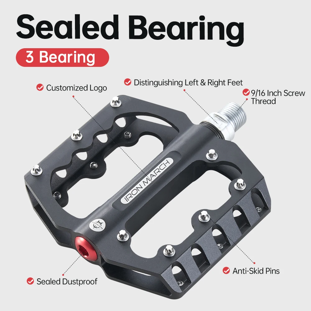 Durable Bike Pedal ALNC-527 CNC carved Road / BMX / MTB / E-Bike Bicycle Spare Part Pedal Mountain Bikes Bmx Road Pedals