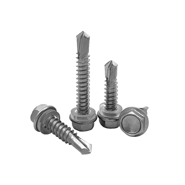 Stainless steel hex flange head  drill tail screw factory price