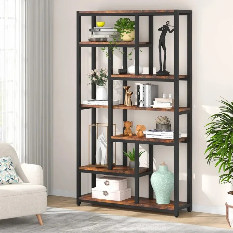 Almirah Metal Standard Size Steel Frame Wood Bookshelf Rack Library Bookcase Price Book Shelf Cabinet Standing Book Shelves