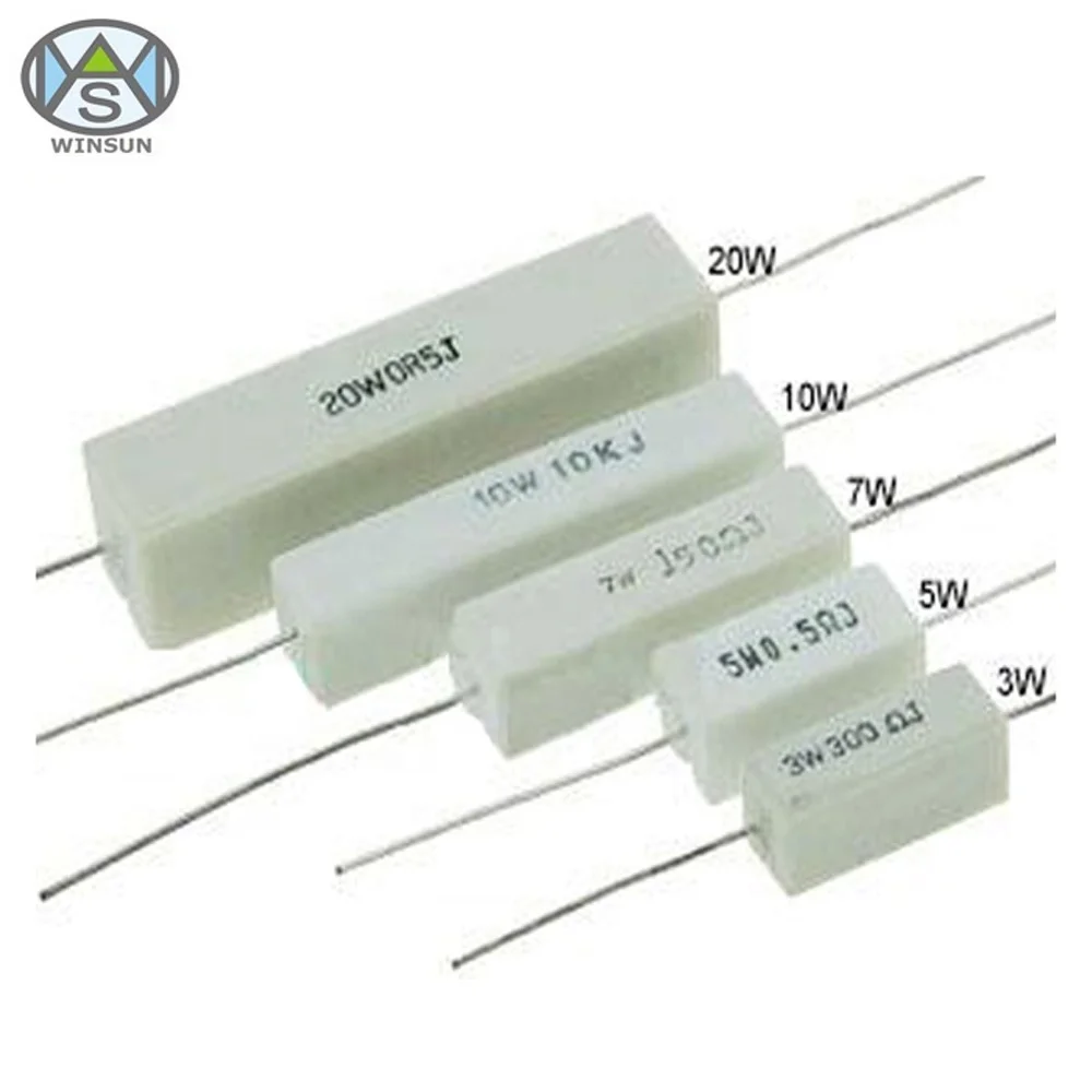 1W 3W 5W 6W 10W 15W 20W 25W 30W 40W 50W 100W  SQP Horizontal Type Ceramic Core Cement Power Resistor