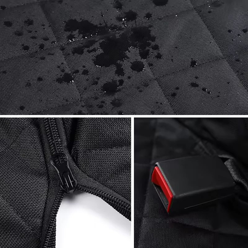 New Unique Design Full Dog Seat Covers Car Protection-Doors Backseat Extra Durable Zippered Side Flap Waterproof Pet Seat Cover