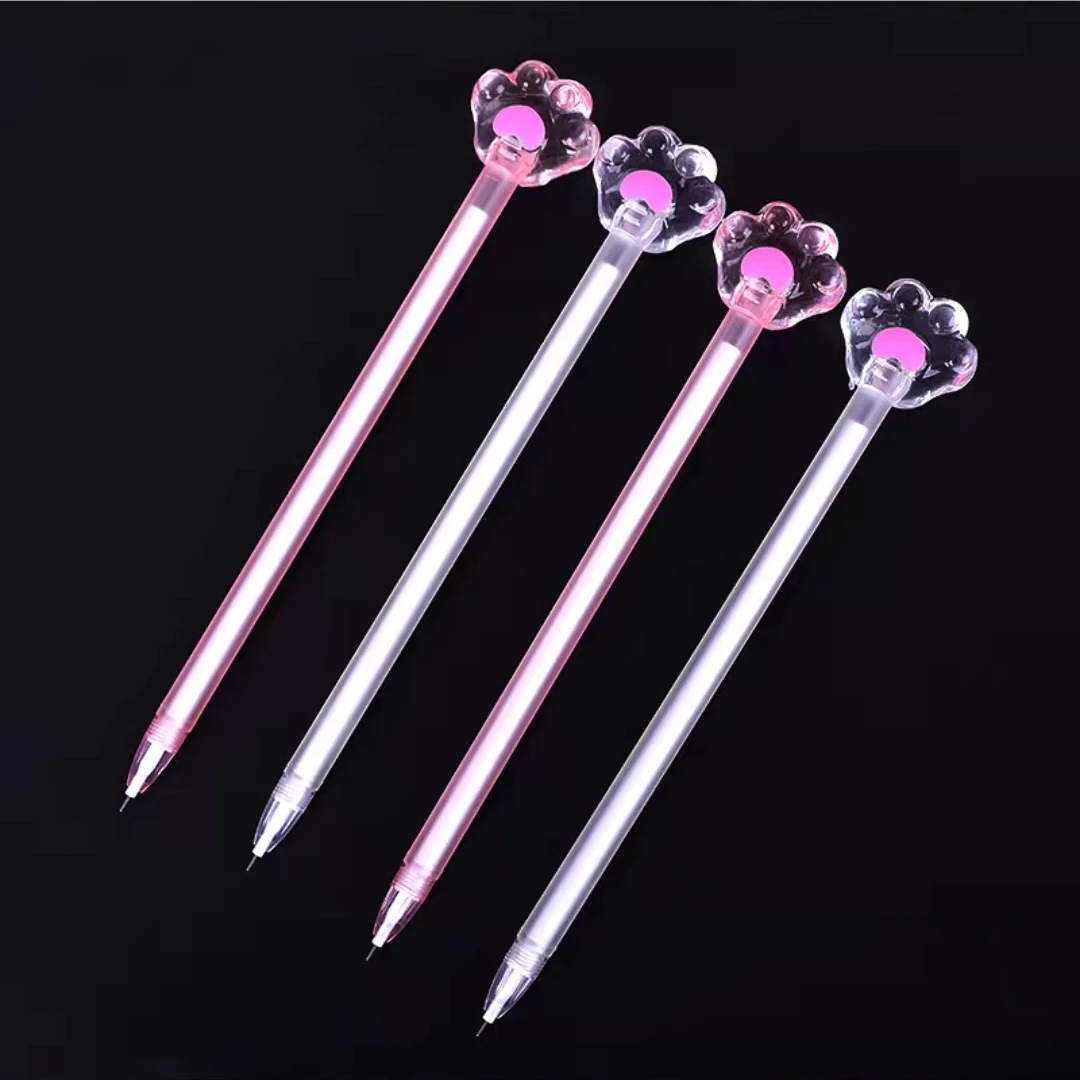 Креативная мультяшная Милая прозрачная маркерная ручка с кошачьими крапанами, школьные принадлежности для учеников, маркерная ручка с иглой 0,5