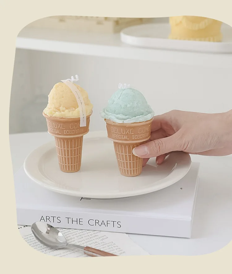 Home Use Friends Gifts Delicious Ice Cream Shape Scented Candle