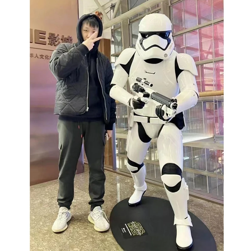Life size Starwars Empire White Black Stormtrooper Death Force Red Clone Model Sculpture resin crafts decoration statue