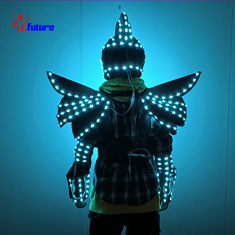 Cool Ancient Warrior Luminous Armor Creative Performance Wear LED Costumes
