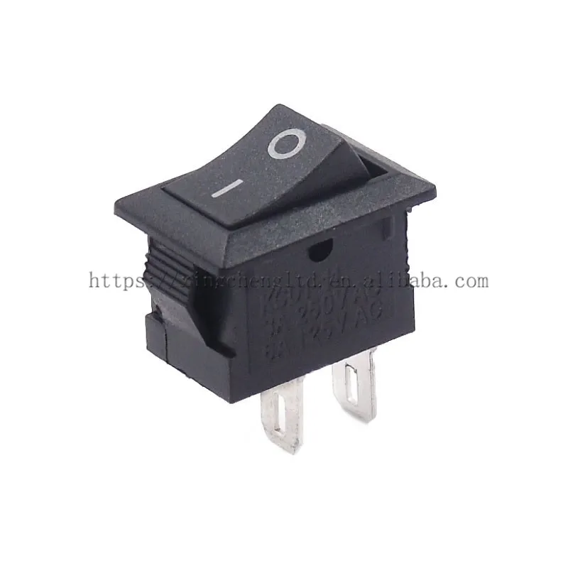 Mini Switch 2 PIN 10x15mm Black ON-OFF 6A 125V 3A 250VAC KCD1-101 Rocker Switch 10*15mm 2 Positions