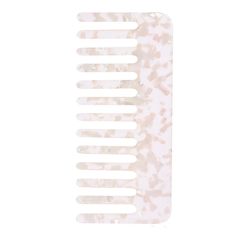 Hot Sell Wide Tooth Comb Cellulose Acetate Comb Free Sample OEM Branding Hair Comb
