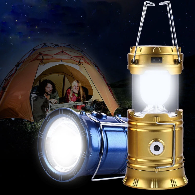 PC Bright Portable Camping Outdoor Light, Rechargeable Led Light Lanterns Camping Lamp Torch Led Light Solar Camping Lantern