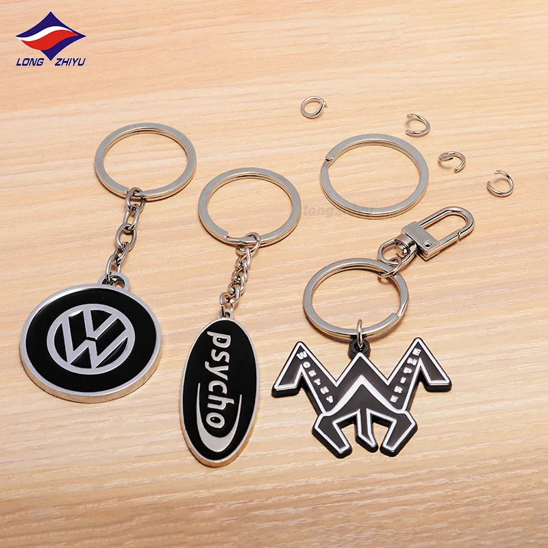Longzhiyu 15 Years Manufacturer Professional Custom Metal Keychain Car Logo Enamel Keyring Chain
