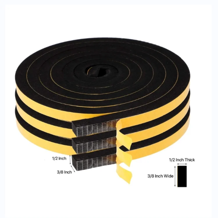 Aluminum Window Sliding 15mm Glass Door Frame Adhesive Rubber Seal Strips