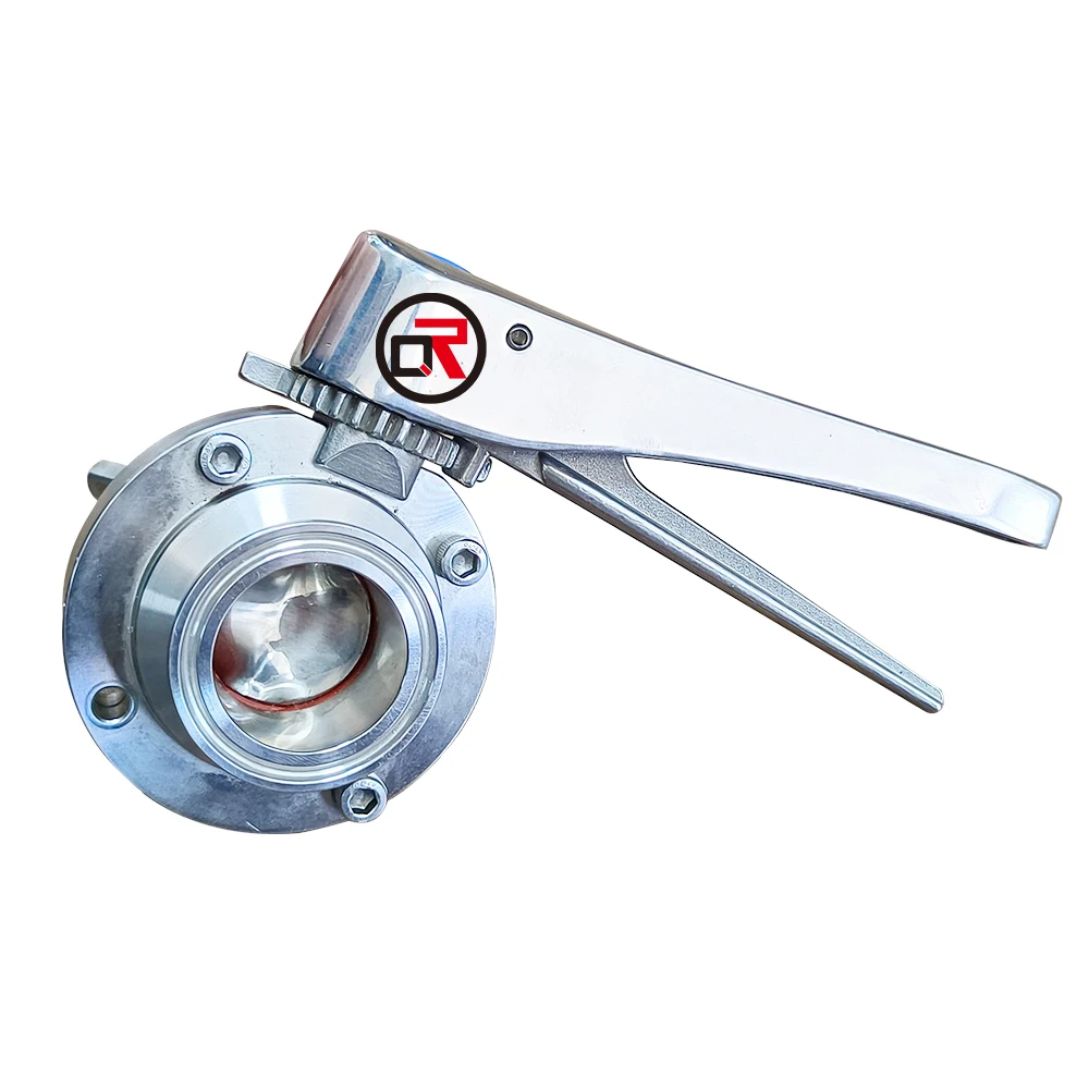 High quality OEM SS304 /316L sanitary food duck beak butterfly valve Duckbill welding butterfly valve