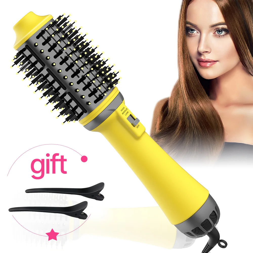 2022 new arrival hot air brush volumizer style hair straightener salon one step hair dryer brush