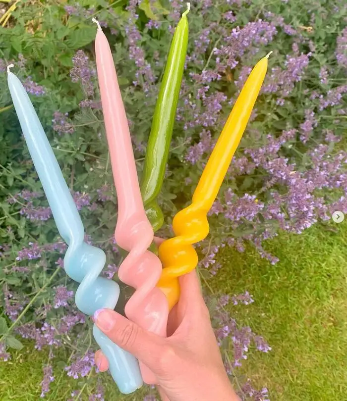 wholesale bulk twisted paraffin wax long wedding long candle stick