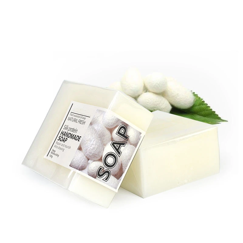 Private Label Natural Silk Protein Soap Bar Olive Oil Body Whitening Exfoliating Collagen Bath Toilet Face Acne Soap