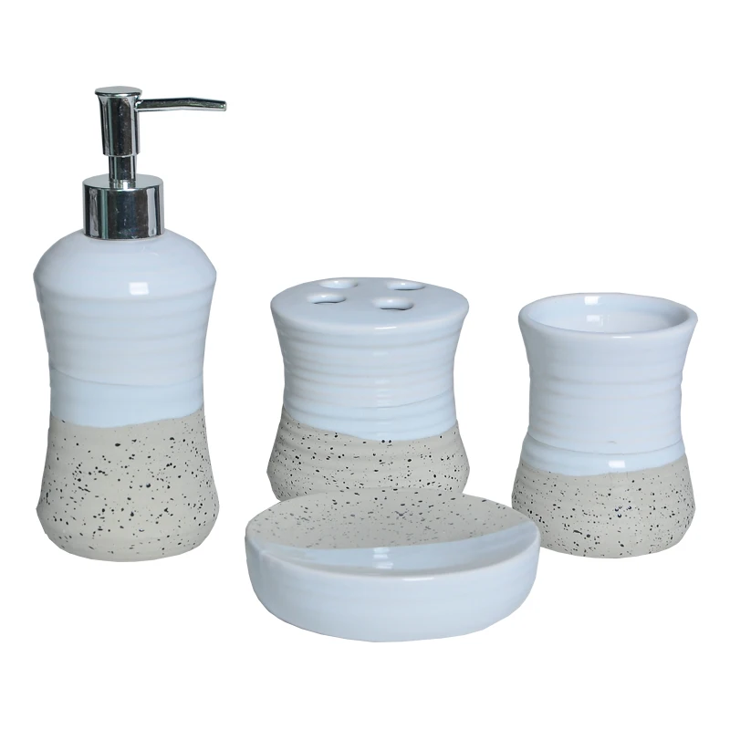 Ceramic 4PCS Bath Set Bathroom Accessories Set