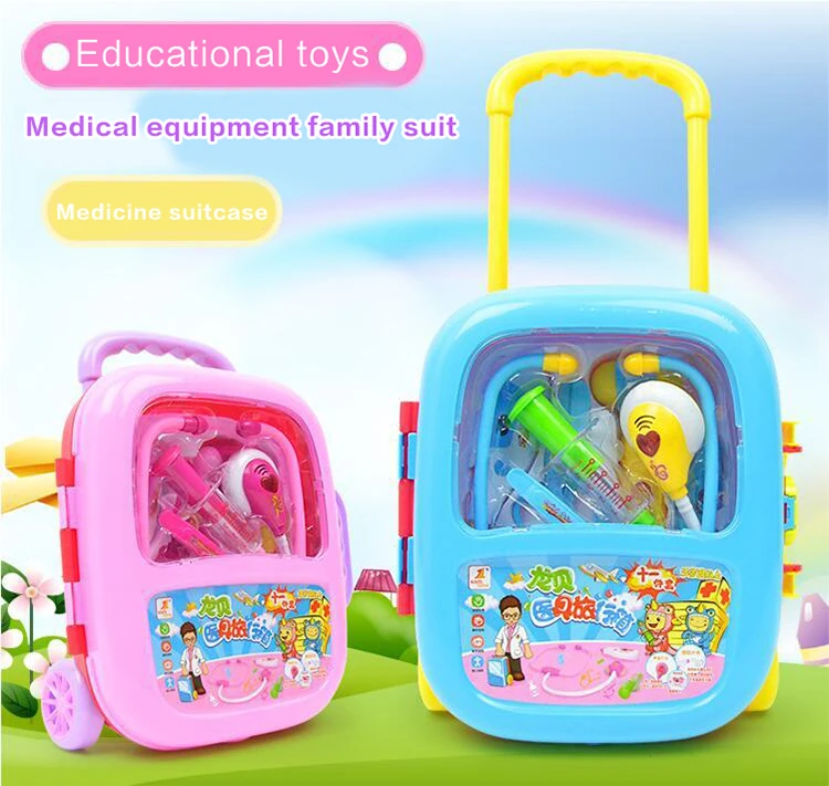 Kids toys educational Early childhood cognitive doctor toys treatment kit plastic Simulation Medicine Box pretend play toys