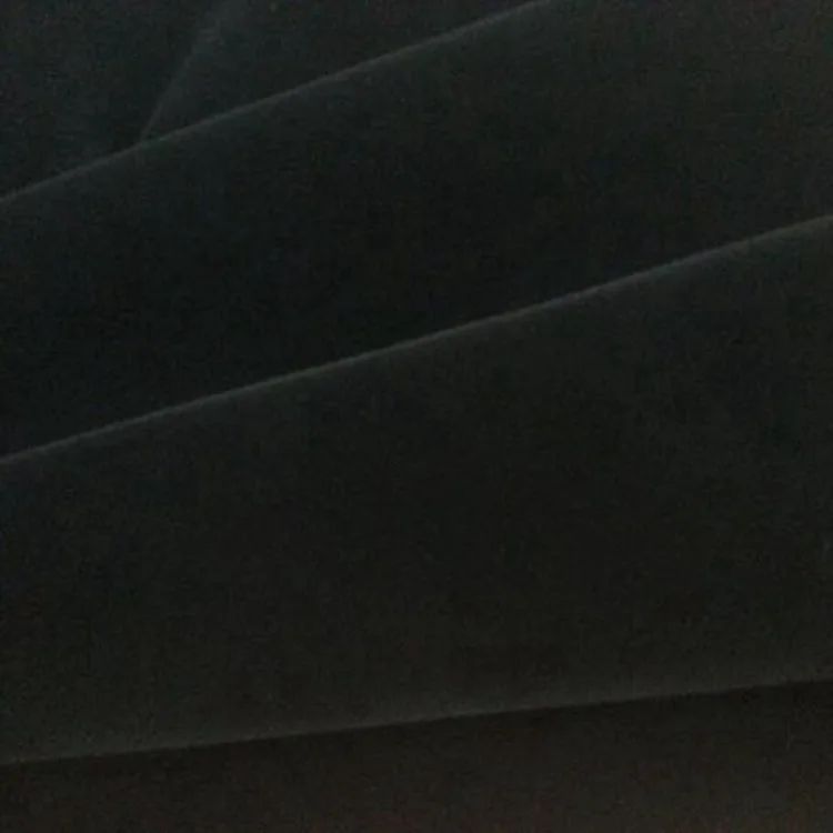 Black long-hair flocking fabric with non-stripping elastic knitted fabric used for interior decoration of clothing, handbags and