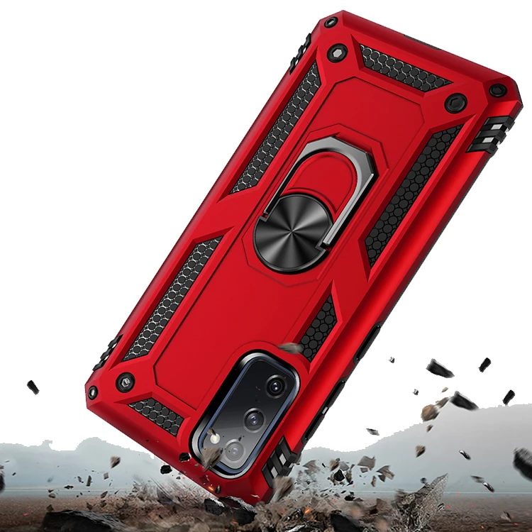 Wholesale Mobile Phone Accessories 2 In 1 TPU+PC Shockproof Cell Phone Case with Finger Ring For Huawei P Smart 2021 Armor Case