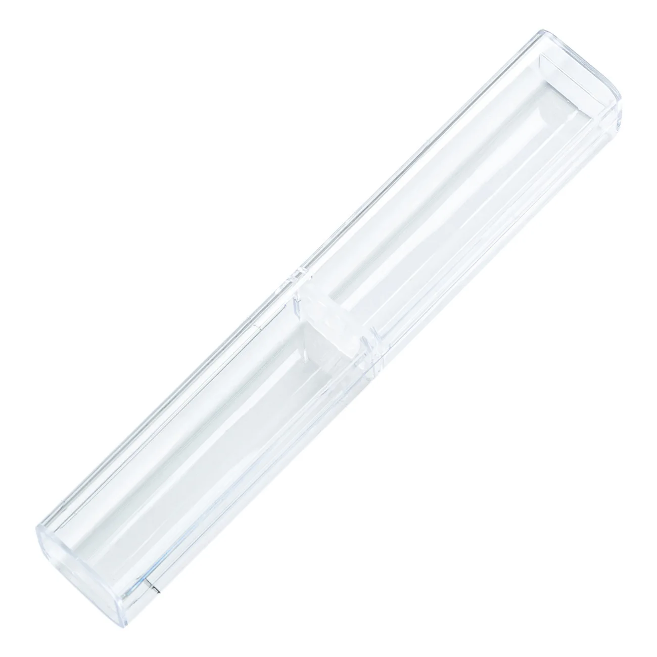 Wholesale Small Square Transparent Pen Case: Four-sided Crystal Pen Box for Logo Printing