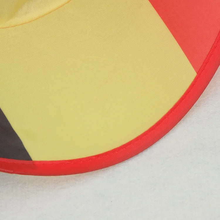 Hot Selling Fans Cowboy Hat Polyester Folding Collapsible Cowboy Hat Sunhat Germany Hat For Football Soccer Fans