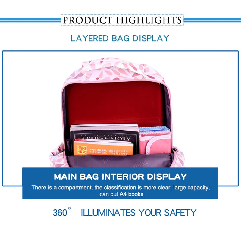 ViViSECRET boys cartoon character pretty backpacks polyester waterproof young girls school bag for kids