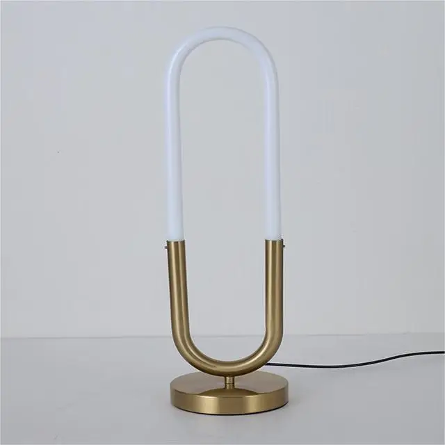 Creative oval bedroom bedside table lamp high quality living room sofa acrylic iron table light home decor led table lamp