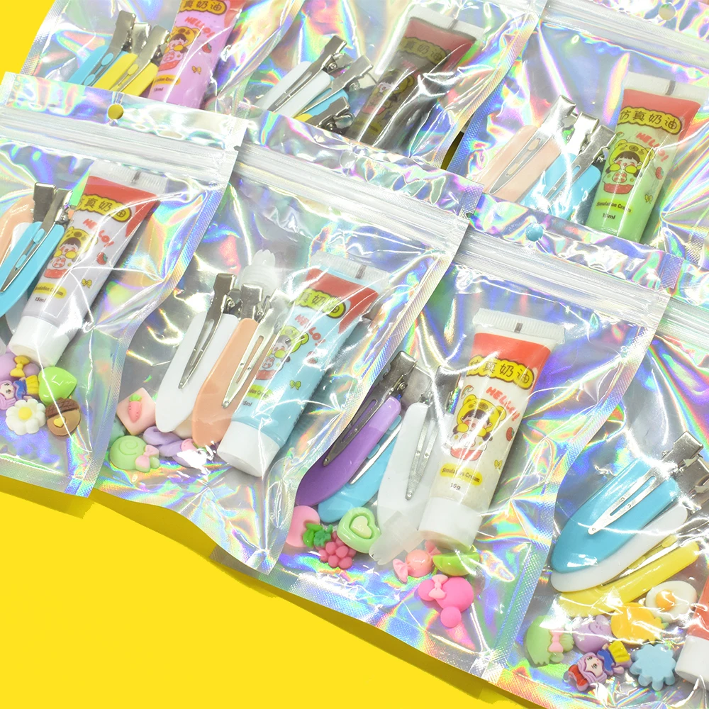 15g Simulation Cream Glue Cartoon Resin Charms Set For DIY Handmade Hairpin Material Kids Toys Gift Jewelry Making