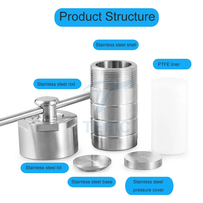 50ml 100ml high temperature hydrothermal synthesis polymerization chemical reactor stainless steel pressure