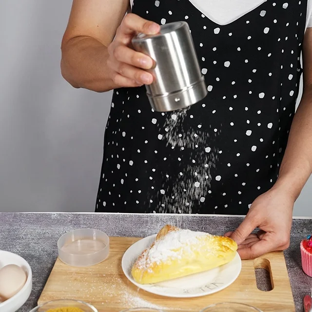 Factory kitchen stainless steel sugar powder salt shaker spice jar salt pepper shaker