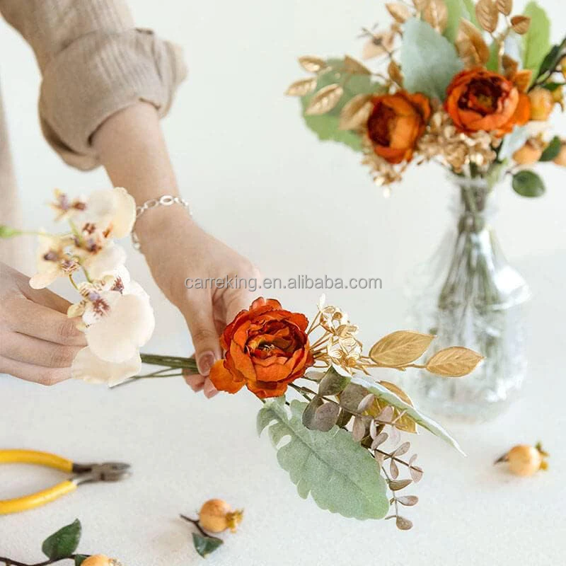 Manufacturer Wholesale Terracotta & Green Artificial Silk Greenery Plants For DIY Wedding Arch Bouquet Filler Table decor