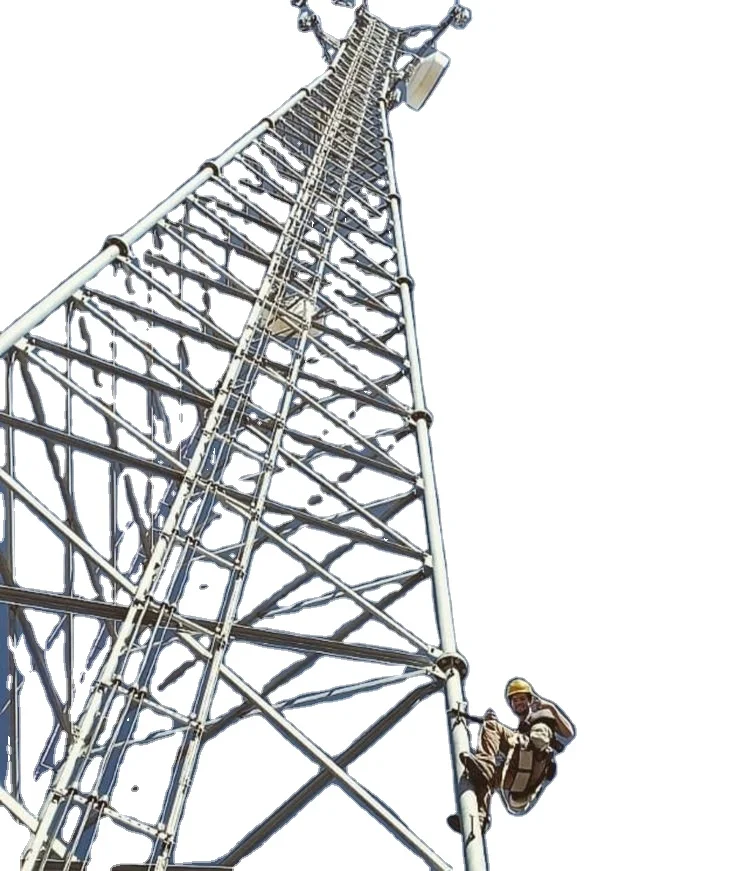 60m Communication Steel Tube Self supporting Lattice Tower