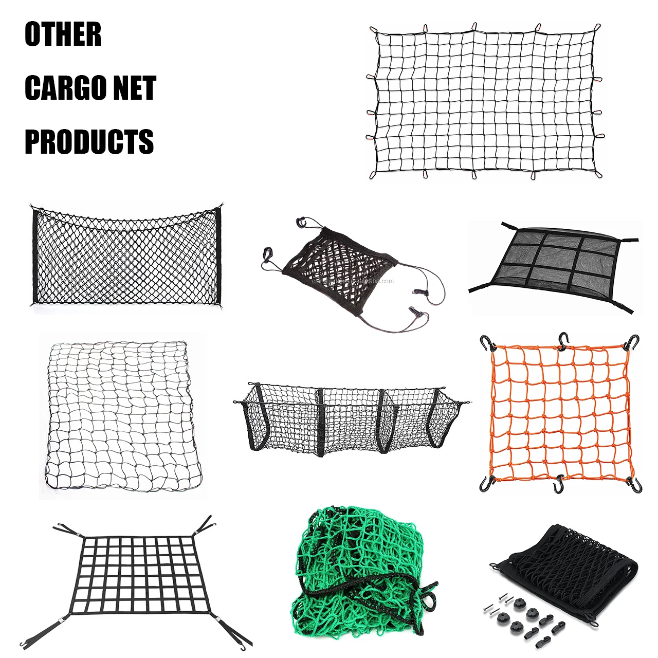 Fine Heavy Duty Polyester Elastic Cargo Net Lifting Webbing Cargo Net For Truck