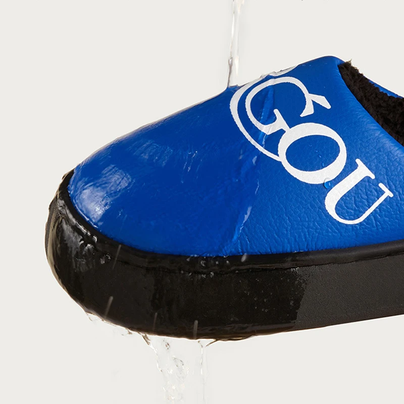 Waterproof Slippers Men Women Memory Foam Fur Warm Indoor Winter Mules Fluffy Comfy Chancletas Winter Slippers Home Slippers