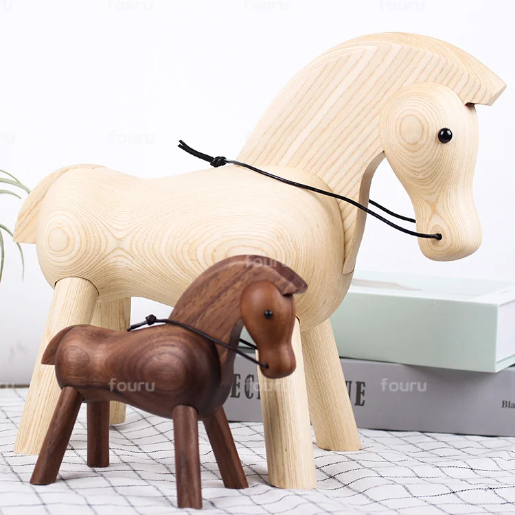 
handcrafted wood products carved kids wooden horse craft wood carving big horse figurine for decoration 