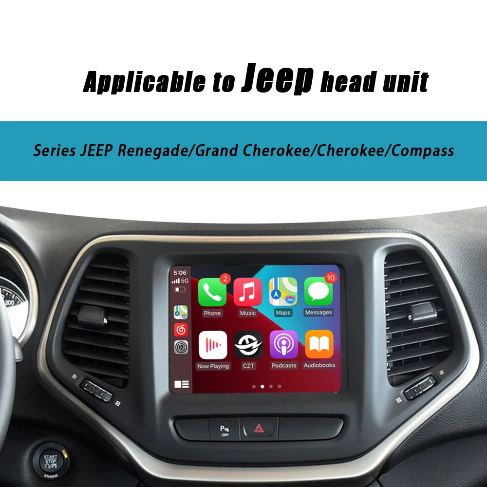 CZT-AUTO Android Auto Wireless Carplay Jeep Grand Cherokee compass 2014-2019 Bluetooth Connected Original Screen DSP Function