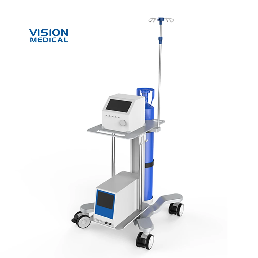 manufacturer High Quality stainless steel hospital trolley iv stand Medical oxygen cylinder trolley hospital patient trolley
