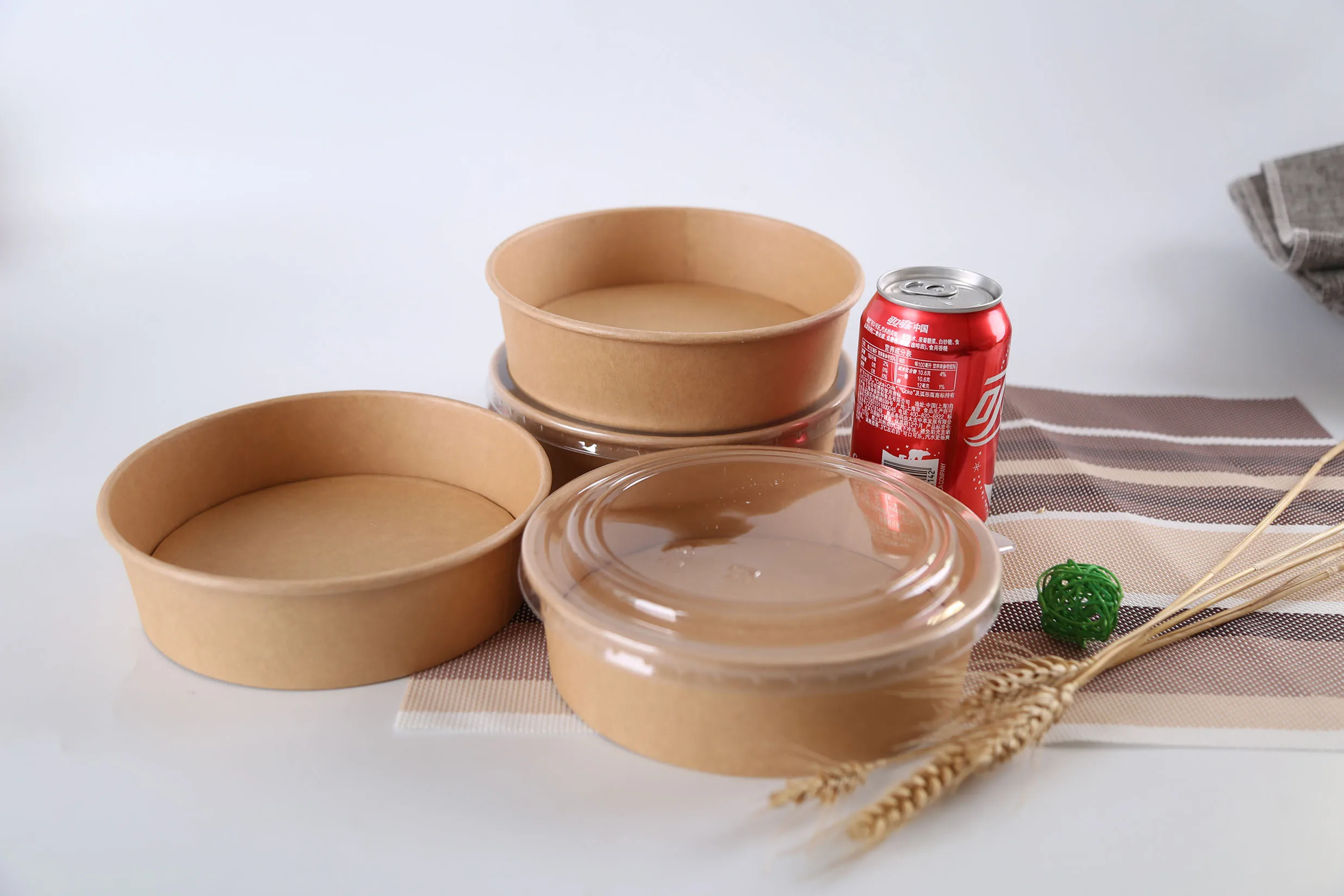 Одноразовая биоразлагаемая миска для риса из крафт-бумаги одноразовая Donburi