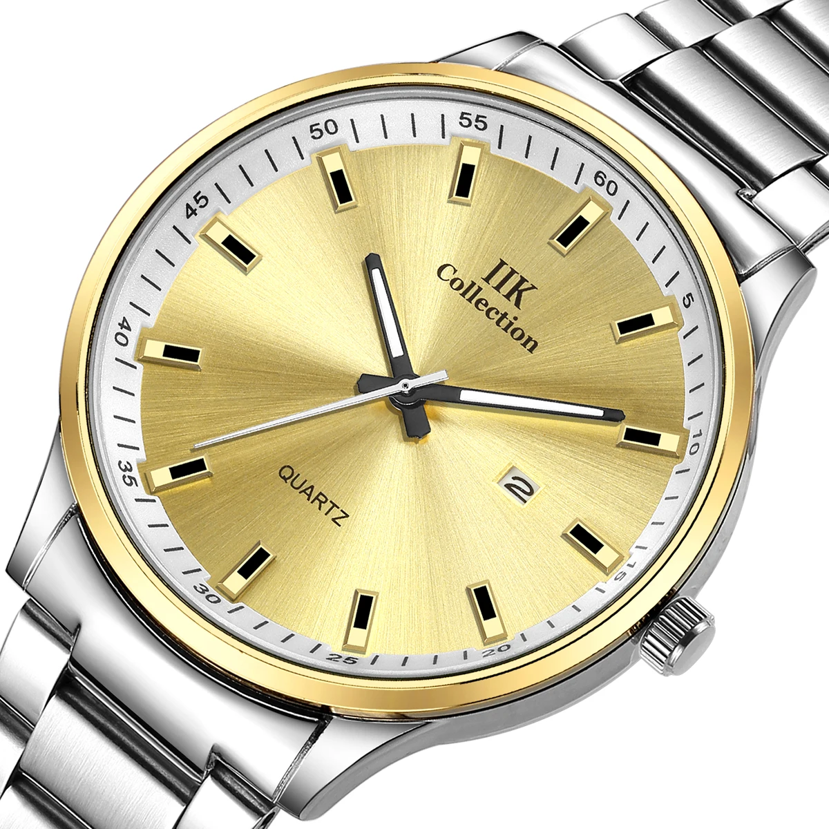IIK Watch Gent Simple Black Dial 3Atm Ultra Thin Quartz Watch Relojes Hombre Wrist Watches For Men