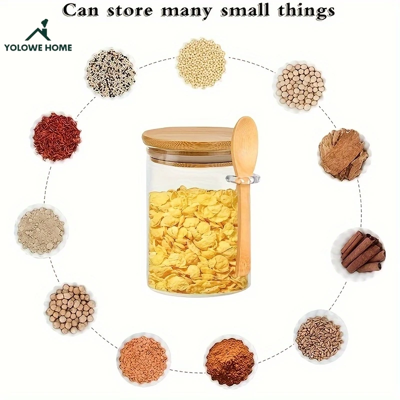 Стеклянный контейнер для еды, 540 мл