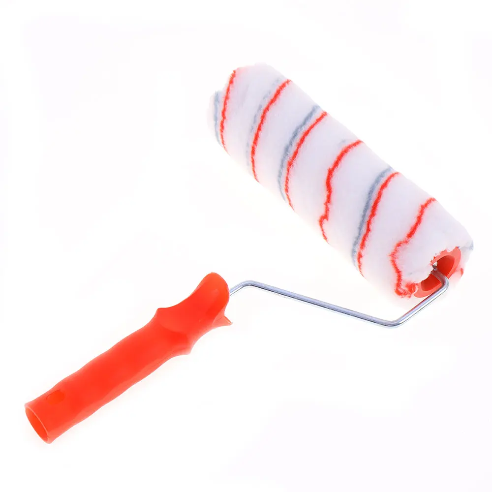 High Performance Cleaning  paint roller brush  With High Quality  red grey stripe paint roller brush Decorative Paint Roller
