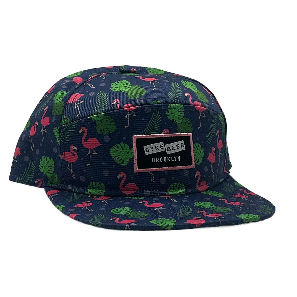 personalizable polyester twill sublimation printing pattern custom tape gorras  5 paneles golf camp hat with embroidered patch