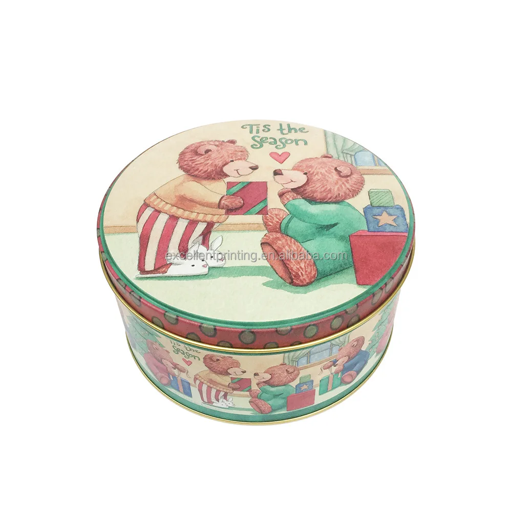 Wholesale Manufacturer custom tin boxes Custom Printed Tin Cans For Biscuit Packaging Tin Box Container