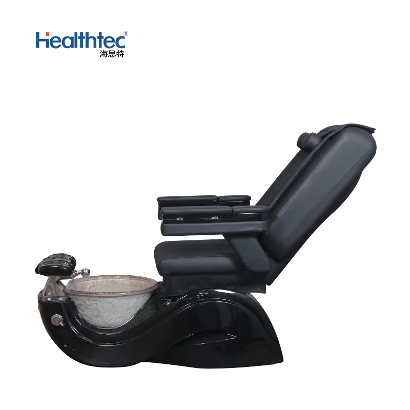 Healthtec Modern Foot Bath Spa Nail Chair Black Pedicure Chair Foot Spa